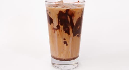 Iced Mocha drink at Over Easy