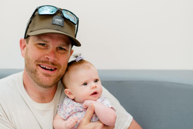 Over Easy Sioux Falls, SD interior image of customer and child
